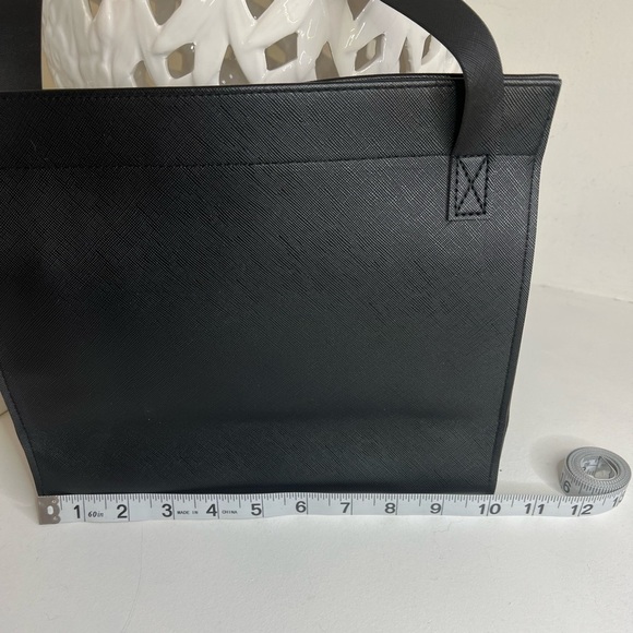 WACOAL Womens Black Vinyl Small Tote  Snap Closure
Lightweig - Picture 6 of 8